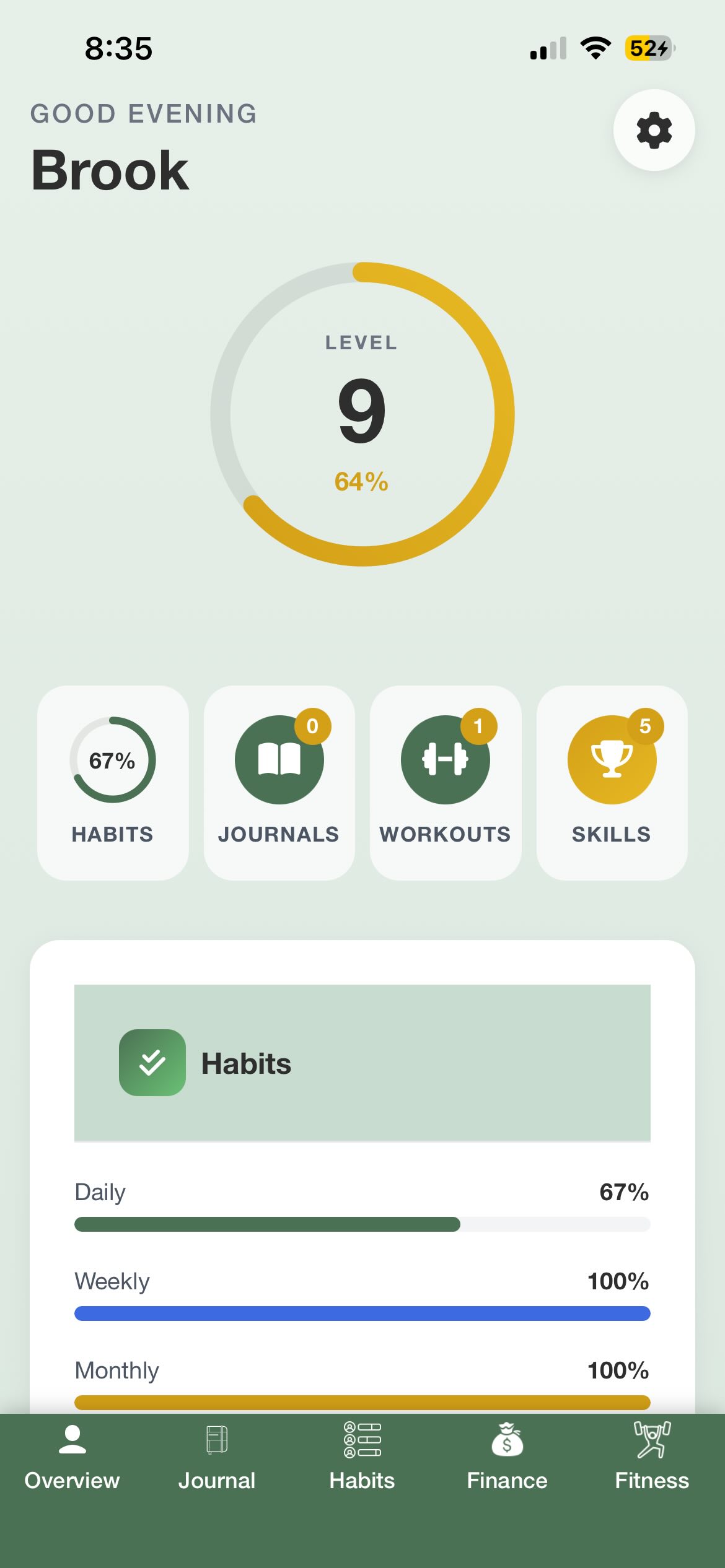 MyArc App Overview Screen