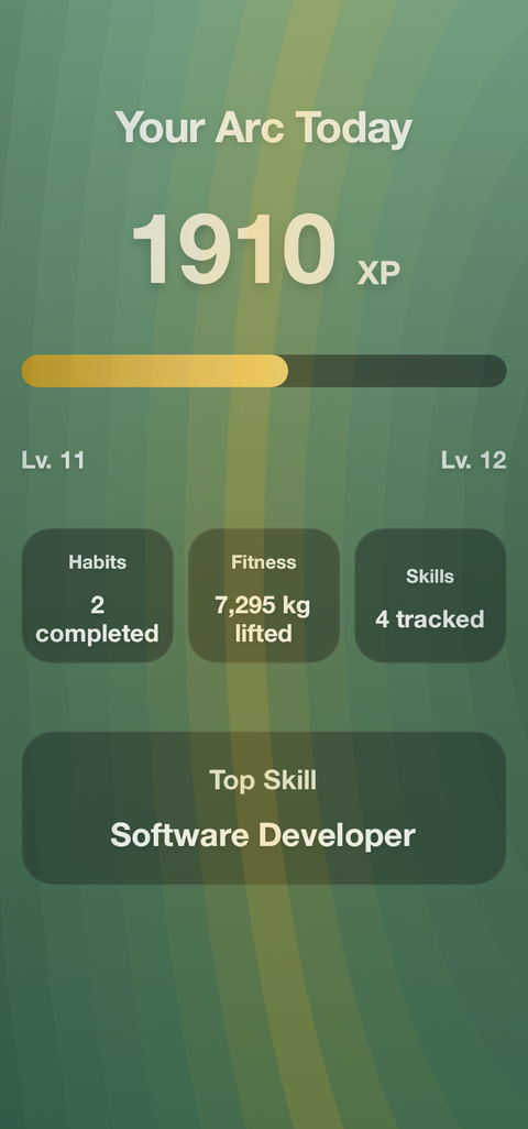 MyArc App Share Stats Screen